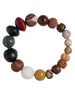 Bracelet en graines brutes naturelles faites à la main, 18 graines de Bodhi, accessoires pour hommes et femmes, perles de prière de Style tibétain