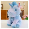 Bambola di peluche Unicorno Tie Dye Abbagliante Cavallo volante colorato Peli di animali Bambole Muppet Regali di compleanno per bambini Regalo creativo