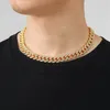 Miami kubansk länkkedja halsband 1cm silverguld färg trottoarkedja för män smycken corente de prata maskulina hela mens halsla246s