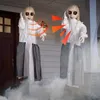 1pc Decorazione pendente fantasma appeso di Halloween, giocattolo ingannevole fantasma appeso con controllo del suono elettrico