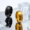 Klusterringar storlek 6-13 rostfria män trendiga geometriska finger smycken mode avfasad kant stål ring anillos de bodas