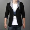 Whole- New 2017 spring and autumn male blazer slim plus size with hood casual suit jacket even the hat suit hooded leisure sui339y