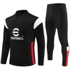 2023 2024 Milans Training Suit Ibrahimovic Soccer Milano Survetement 23/24 Maillot Men and Kidsde Foot Milans Football Tracksuit