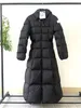 Women Long Down Jackets France Brand na drutach haftowany litera odznaka litera kurtka parkas110223 dfashion98