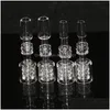 Pipes à fumer Narguilés 10mm 14mm Mâle Diamant Noeud Quartz Clou Pour Nectar Dab St Tube Drip Tips Verre Brûleur À Huile Pipe Cendriers Dr Dhaia