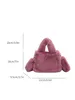 Hiver couleur unie qualité fausse fourrure petit sac fourre-tout concepteur doux moelleux en peluche sac à main mignon épaule chaude bandoulière femmes 220923