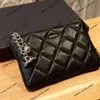 Designer bag wallet Female Student Lingge Zero Ultra-thin Handbag Zipper Small Lipstick Key Card Bag 90% factory hot wholesale with gift box