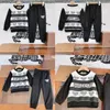 ragazzo veste set designer neonata vestiti invernali caldi felpe con cappuccio e pantaloni set di vestiti per bambini in stile sportivo in cotone