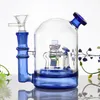 Glas Shisha Bunte Windmühle Inset Bong Blau Dick Rauchen Bohrinsel Blase Perkolator Wasserpfeifen Mit 14mm Joint Bowl Banger Großhandel