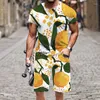 Tute da uomo Modello di fiori e piante Set da uomo Abiti estivi Hip Hop 2023 Royal Society Abito maschile Tuta da donna T-shirt Jeans