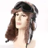 BERETS 2023 WINTER TRAPPER HAT TROOPER EAR FLAPS MEN WINDPROOF PLAID女性屋外肥厚保護ロシアの暖かいスキー