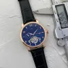 Mężczyźni Watch ze stali nierdzewnej Tourbillon pięć szwów 44 mm luksusowa marka automatyczne zegarki mechaniczne skórzany pasek mody Pat