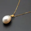 LOCKETS Real Freshwater Pendant for Women 18K White Natural Gold Gold Jewelry ابنة عيد ميلاد Fine Gift322b