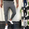 Calças masculinas listrado joggers calças masculino casual verão social fino ajuste streetwear roupas moletom hip hop soft2358