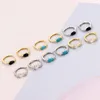 Hoopörhängen Ryju 925 Sterling Silver Rings Shape Circle Teardrop Zircon Stone Piercing Earring for Women Girl Teens Daughter Daughter Daughter Daughter