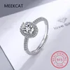 Anelli a grappolo 2 Anello di fidanzamento con diamante a taglio ovale Moissanite Anello di fidanzamento in argento sterling 925 Gioielli da sposa Bague Anelli