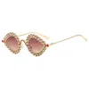 Sunglasses Luxury 2024 Diamond Women Cat Eye Retro Sun Glasses For Vintage Shades Female Black Oculos