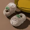 Children's cotton slippers winter indoor home anti-slip cute cartoon baby super soft cotton shoes children's slippers winter yellow