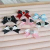 Party Supplies Gothic Punk Girl Lolita Devil Wings bat cosplay Bow Heart Hairpin Hair Side Clip Accessories B2407