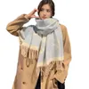 Schals Luxus-Schädel-Schal Kaschmir-Frauen-Schal-Winter-warmer Mantel-dicke Decke mit Fransen-Feiertags-Geschenk 220922