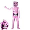 Gioco Cosplay Garten Of Ban Gartenon Pink Pig Monster Costume Cosplay Horror Anime Bambino Body Halloween Carnival Party Suit