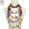 Gargantillas UKEBAY Collar Gargantilla multicolor Collares Mujeres Suéter gótico Cadena Joyería de goma hecha a mano Accesorios de fiesta Necklace12382