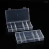 Gabeln 5 Slots Transparente Kunststoff Obst Gabel Aufbewahrungsbox Zahnstocher Bento Organizer Ohrring Perle Schraube Haarnadel Fall 1pc