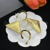 Fashion Designer Earrings for Women Triangle Earring Gold Silver Couple Friens' Gifts with Box 25162 23392