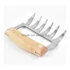 Meat Poultry Tools Kitchen Stainless Steel Claw Wooden Handle Divided Tearing Flesh Mtifunction Meats Shred Pork Clamp Bbq Tool Dr Dhqef