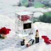 Superieure helder acryl Rose Display Stand Tray Rose Houder Cadeau Verjaardag Organisator Verse Bloemen Stirage Case Verpakking Box304a