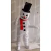 Performance Black Hat Snowman Mascot Costumes Cartoon Character Outfit Suit Carnival Adults Size Halloween Christmas Party Carnival Dress Suits