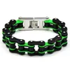 Chaîne 16mm Punk Rouge Noir Vélo Biker Bracelets Hommes Femmes En Acier Inoxydable Lourd Hiphop Rock Vélo Moto Bracelet Bijoux 231016