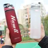 Tumblers 750600ML voyage en plein air Portable Drinkware Tritan plastique lactosérum poudre Sport Shaker bouteille pour bouteilles d'eau avec paille 231013