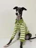 Dog Apparel Autumn And Winter Pure Cotton POLO Shirt Stretch Italian Greyhound Whippet Bellington Clothes Green Stripes