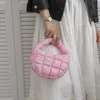 Сумки-хобо, корейская складная сумка-облако, женская маленькая ручная сумка в клетку с пузырьками, новинка 2023 года, мини-сумка в западном стиле 231016