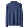 Erkek Sweaters Yuvarlak Boyun Üst düzey Sıcak Yün Kazak 2023 En İyi Sonbahar Kış Tasarımcısı Moda Lüks Örgü Günlük Giyim
