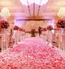 Dekorativa blommor 500/1000/3000st Färgglada kärlek Romantisk varm Silk Rose Artificial Petals Wedding Party Flower Favors Decoration Roses