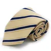 Bow Ties Fashion Striped Necktie For Man Daily Tie 8cm Navy Blue Men Grey Yellow Gravata Business Wedding Party Neck Suit