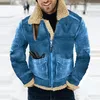 Cuir pour hommes Faux hommes épaisseur polaire pardessus Vintage revers Zip manteaux de laine hommes mode Streetwear hiver chaud à manches longues vestes de fourrure 231016