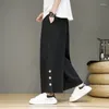 メンズパンツZongke Ankle-Length Wide Man Korean Luxury Clothing Men Men Ounsers Joggers Sweatpants男性服のストリートウェア2023
