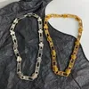 21ss nouveau B lettre hommes et femmes épissage titane chaîne en acier collier hip hop rue mode bijoux de luxe accesso291V