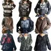 Heren Hoodies Sweatshirts Y2K Esthetiek Grunge Retro E girl Gothic Mall Goth Zip Up Vintage Grafische Patch Jas Herfst Streetwear 231016