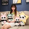 Plush Dolls 30 40cm ألعاب Panda لطيفة جميلة حيوان الدببة Cosplay Unicorn Dinosaur Flowers Flower