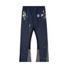 2023 New Mens Pants Designer GALLERY Womens Splice Speckled Ink Colored Print Wide Leg Pants DEPT Autumn Casual Loose Pants