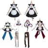 Nekopara – Costume de Cosplay chocolat vanille, uniforme de noël de serveuse de café, robe Lolita de carnaval d'halloween, tenues à perruque longue