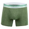 Calzoncillos Boxer para hombre, calzoncillos convexos en U de pierna larga, pantalones cortos de elasticidad suave, ropa interior deportiva, ropa de casa informal, ropa de fondo sólido