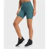 Lememm Wokrout Lu Yoga Damen Sportbekleidung mit hoher Taille, gerippt, für Damen, Bauchkontrolle, Gesäß, Fitnessstudio, Fitness, Workout, Biker-Shorts