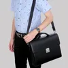 Briefcases 2023 Male Computer Package Bring Password Lock Briefcase Diagonal Genuine Leather Bag Men Messenger Luxury Handbags Maleta