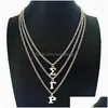 Chains Beyou Greek Sorority Gamma Phi Delta Letters Mtilayer Chain Custom Necklace Jewelry Necklaces Pendants Dhelq