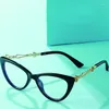 Sunglasses Exquisite Cat Eye Women Anti Blue Glasses Special Design Spring Hinge Ultralight Durable Frame Computer Light Filtering